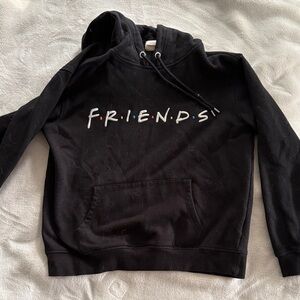 H&M Black Hoodie with FRIENDS Logo